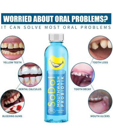 Xirujnfd Teeth Whitening Mouthwash - Organic Sensitive Bad Breath & Calculus Removal (3 Pcs) - Buy Online on GoSupps.com