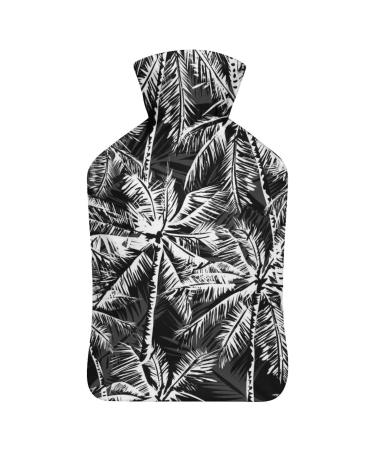 White Palm Hot Water Bottle With Cover Plush Bed Bottle Hand Warmer For Adults And Children 26.5X15.3cm
