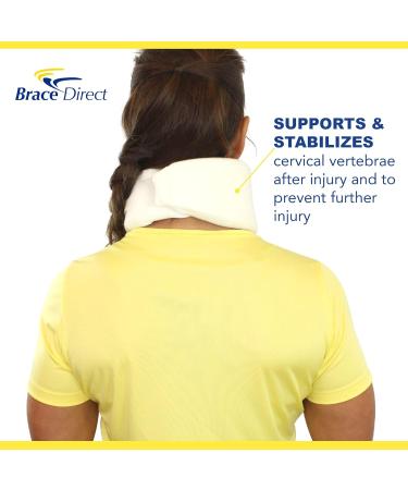Brace Direct Foam Cervical Neck Collar - Spine Alignment & Pain Relief for Neck Injuries - International Shipping Available - Buy Online on GoSupps.com