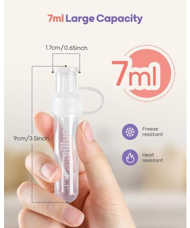 Nuliie Colostrum Collector Kit - 7ml/6PCs BPA-Free Reusable Breast Milk Collector with Cotton Cloth Storage Tank & Cleaning Brush | Ideal for Newborns - Buy Online on GoSupps.com