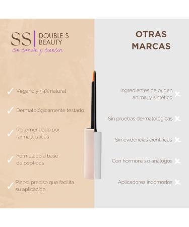  SS Double S Beauty SS | Double S Beauty - The Enhancing Eyelash and Eyebrow Serum | Eyebrow Growth Serum | Long Strong and Bushy Eyelashes and Eyebrows | Peptides + Niacinamide + Chamomile Extract + Vitamins - Buy Online on GoSupps.com