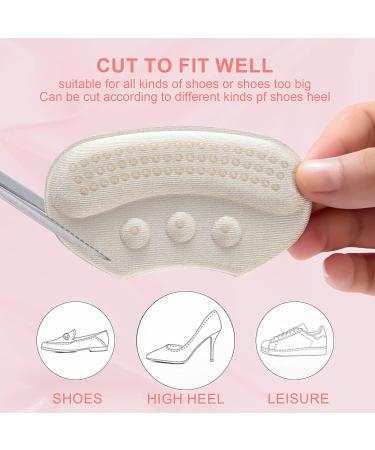 Heel Cushion Grip | Anti-Slip Pads for Shoes | 4 Pairs Self-Adhesive Insoles | Blister Protectors for Men & Women - Buy Online on GoSupps.com