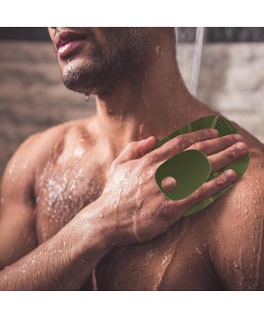 YEADMAME Silicone Body Scrubber - Sensitive Skin | Effective Dirt Removal | Army Green | Unisex Massage Tool - Buy Online on GoSupps.com