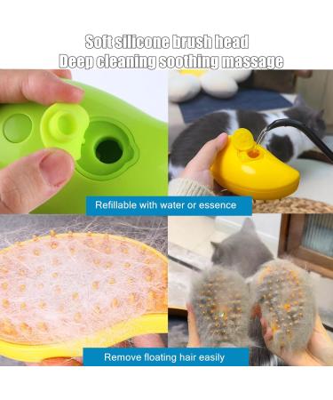 Steamy Cat Brush 3 In1 Cat Steam Brush Pet Hair Cleaner Brush Self Cleaning Steam Brush Cat Steamer Brush Massage Cat Hair Brush for Removing Tangled Loosse Hair for Home (C) - Buy Online on GoSupps.com