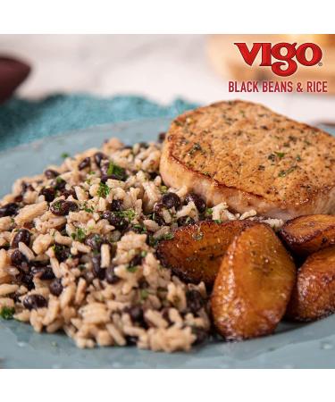 Vigo Authentic Black Beans & Rice 8oz, Low Fat, Pack of 12 - Bulk Black Beans & Rice 8 Ounce - Buy Online on GoSupps.com
