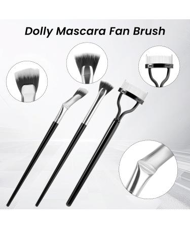 Simarro 3Pcs Eyelash Brush Set | Angle Brush & Steel Tooth Comb for Natural Lifted Lashes & Eyebrows - Portable Makeup Tools for Women & Girls - Buy Online on GoSupps.com