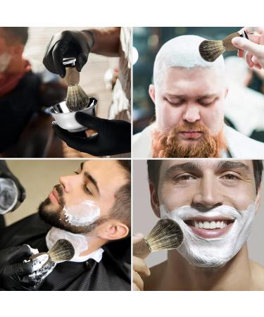 Favali Razor Set - 4 in 1 Stainless Steel Shaving Brush Holder & Wet Razor for Men | Ash Handle Compatible with Mach 3 - Buy Online on GoSupps.com