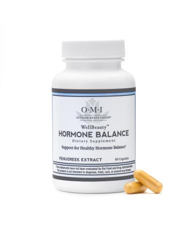 OMI WELLBEAUTY Hormone Balance for Women Menopause Supplement Hot Flash Stress and Sleep Support Balance Complex Clinically Studied Fenugreek 500 mg - 30-Day Supply