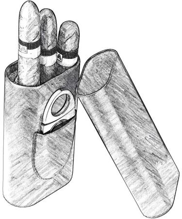 Time C club 3 Sticks Portable moisturizer Cigar Case Imported Cedar Wood Lined Cigar humidor Cigar Box Stainless Steel Cutter Set - Buy Online on GoSupps.com