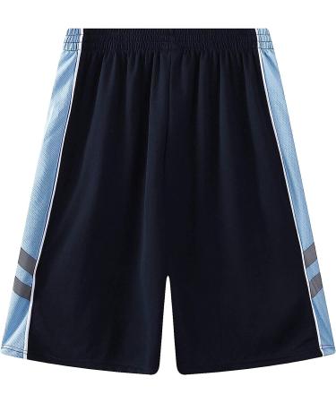 urbciety Men's 12'' Athletic Gym Shorts with Pockets - Navy Sky - Size X-Large - Buy Online on GoSupps.com