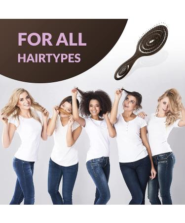 marQus Hair Detangler Brush - Natural Coffee Brush with Bending Bristles for Effortless Tangle Removal - Buy Online on GoSupps.com