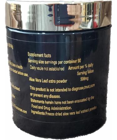Trumannan Aloe Vera Extract Powder 40 Percent Acemannan Equal to 250 Capsules Concentrated Non GMO 100 Percent Natural Kosher Vegan - Buy Online on GoSupps.com