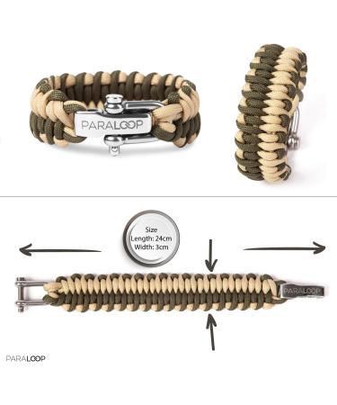 Buy Paraloop Paracord Bracelet with Stainless Steel Clasp | Emergency Survival Kit & Gift Box | Perfect for Men & Women - Buy Online on GoSupps.com
