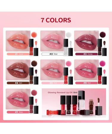 MAEPEOR Glowing Lip Oil - Hydrating Lip Balm & Nourishing Lip Care | 7 Colors Available | Non-Sticky Moisturizing Glossy Finish - Buy Online on GoSupps.com