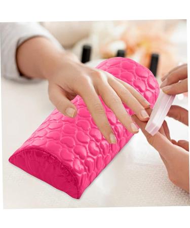 Nail Arm Rest Nail Hand Rest Nail Cushion Hand Rest Washable PU Leather Manicure Hand Rest Cushion for Nails Art Salon and Home DIY Nail Decor Rose Red - Buy Online on GoSupps.com