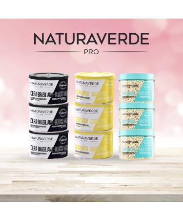 Naturaverde Brazilian Hair Removal Wax - Black Fat-Soluble 400ml | Smooth Skin at Home - Buy Online on GoSupps.com
