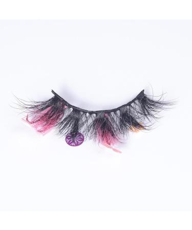 Miss Kiss Pink Glitter Lashes | Sparkly Faux Mink Eyelashes for Cosplay TikTok & Festivals - 18MM - Buy Online on GoSupps.com