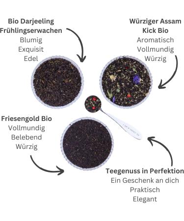  Herballusion Moments Black Tea - Premium Organic Tea Gift Set - 3 x 100g Organic Loose Tea with Measuring Spoon - Buy Online on GoSupps.com