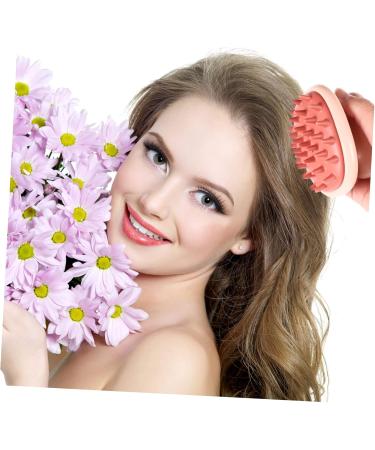 Tovinanna Silicone Massage Comb & Shampoo Washer - Scalp Massager Brush for Hair Care | 9.4x7cm Pink - Buy Online on GoSupps.com