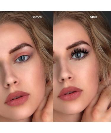 Manzelun Natural 18mm 3D Mink False Eyelashes - Long, Dramatic, and Wispy Russian Strip Lashes - 7 Pairs - Buy Online on GoSupps.com