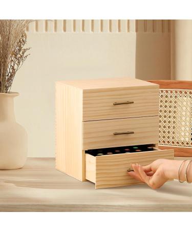 Wakects 90 Slots Essential Oils Storage Box - Wooden Aromatherapy Organizer for Travel & Storage - 3 Level Design for Fragrance Oils - Buy Online on GoSupps.com