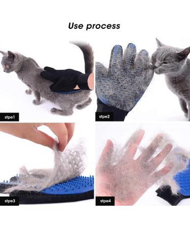 Improved Lint Brush Set with Cleaning Station & Pet Gloves - Effective Animal Hair Remover for Sofa Upholstery & Textiles - 2 Pieces Blue - Buy Online on GoSupps.com