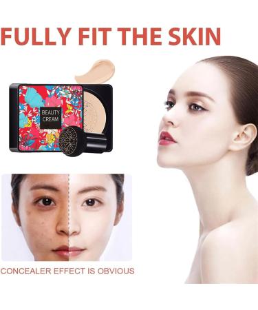 Consecutive Beauty Cream 2024 New Air Cushion CC Cream Foundation BB Cream Face Make Up Long-Lasting Matte Waterproof Moisturizing Concealer Beauty (Natural) - Buy Online on GoSupps.com