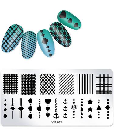 5 PCs Nail Stamping Plates - Nail Art Stencils for Manicure | International Shipping - Buy Online on GoSupps.com