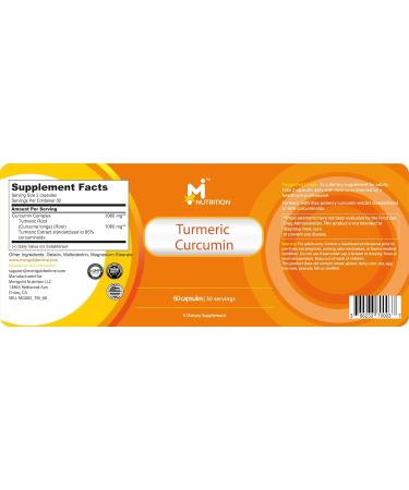 Turmeric Curcumin Supplement - 2160 mg with 95% Curcuminoids - Turmeric Supplement for Joint Comfort Mobility and Antioxidant Support - 60 Capsules - Buy Online on GoSupps.com