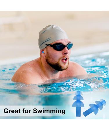 uxcell Waterproof Silicone Swimming Earplugs - 3 Pairs Soft Mushroom Design Comfortable Ear Protection for Men & Women - Blue - Buy Online on GoSupps.com