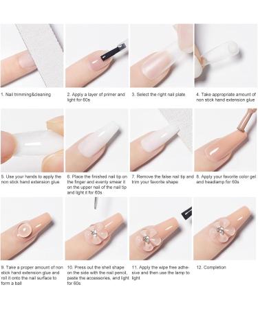 for Nails for Nails Extension Shaping and Carving | Nail Extension for Extension Hard for Design 3D Sculpture Gel for Beginners Nails Fovolat #01 Transparent Color - Buy Online on GoSupps.com