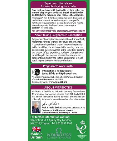 THREE PACKS of Vitabiotics Pregnacare His & Hers by Vitabiotics - Buy Online on GoSupps.com