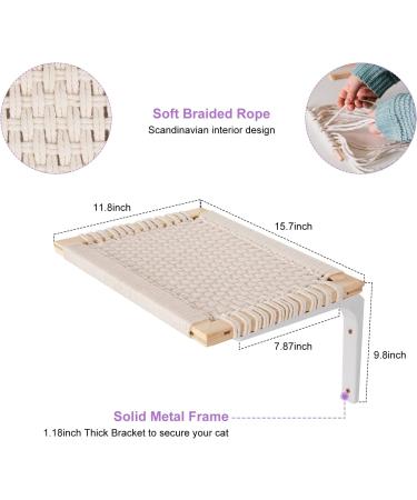 BEBOBLY Floating Cat Wall Shelves and Perch | Modern Hanging Hammock Bed for Indoor Cats | Wall Mounted Kitten Furniture for Sleeping and Playing - Buy Online on GoSupps.com