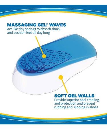 Dr. Scholl's Heel Cups with Massaging Gel - All-Day Shock Absorption for Heel Pain Relief - One Size - Buy Online on GoSupps.com