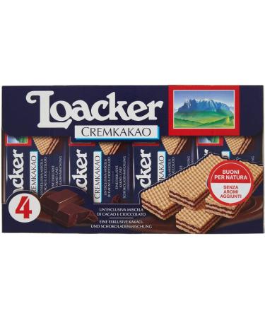 Loacker Pack of 6 Classic Cubes Cremcacao Chocolate Grater Biscuits Waffles Multipack 4 x 45 g