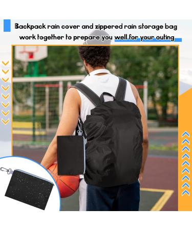 Amylove Waterproof Backpack Rain Cover 30-40L - 4 Pcs Reflective Strip Ultralight Pack Cover with Adjustable Strap and Storage Pouches - Buy Online on GoSupps.com