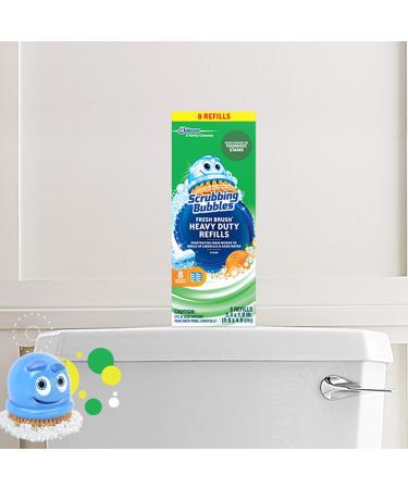 Scrubbing Bubbles Flushable Toilet Wand Refills - Heavy Duty Citrus Cleaner Pads 8 Count - Fight Odors & Limescale - Buy Online on GoSupps.com