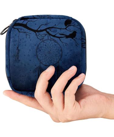 Stylish Menstruation Pad Bag with Zipper - Dream Catcher Design | Women's Tampon & Napkin Carry Bag for Girls - Buy Online on GoSupps.com