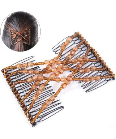Magic Hair Comb Clip Magic Hair Beauty Decoration Comb(Brown) - Buy Online on GoSupps.com