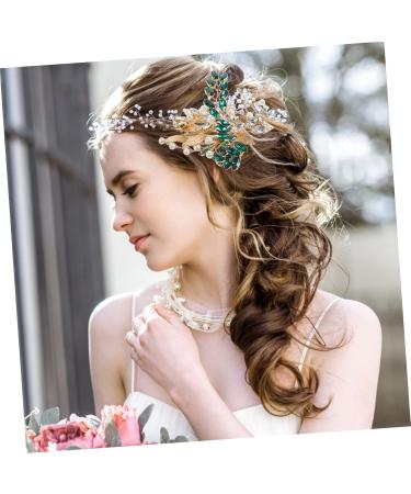 Didiseaon Wedding Headpiece Silver Leaf Tiara Womens Headpiece Bridal Hair Clip Hair Clip for Wedding Girl Headpiece Rhinestone Hair Clips Metal Bride Hair Comb Glass - Buy Online on GoSupps.com
