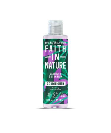 Faith in Nature 300ml Natural Lavender & Geranium Conditioner Soothing Vegan & Cruethy Free No Sls Or Parabens For Normal To Dry Hair Lavender & Geranium 300 ml (1 SPACE)