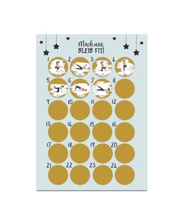 Nastami Advent Calendar to scratch Fitness Advent Calendar A3 Christmas Calendar (Fitness)