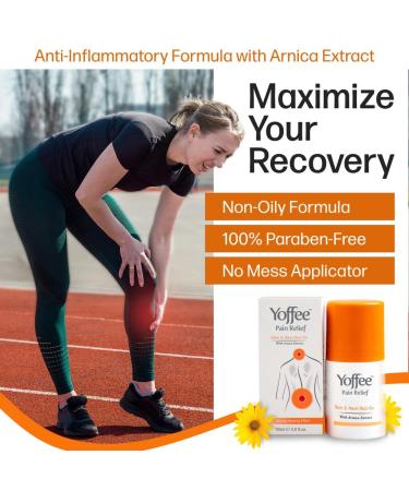 Yoffee Arnika Relaxation Gel Roll-On & Massage Scooter 2-in-1 | Vegan Pain Relief for Back & Neck - 90ml Made in Spain - Buy Online on GoSupps.com