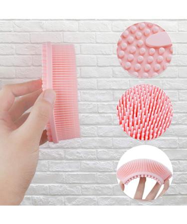 Silicone Body Scrubber & Bath Brush for Gentle Exfoliation - Pink - Buy Online on GoSupps.com