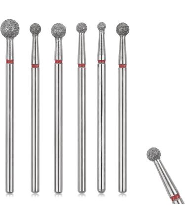 Sibba 6pcs Cuticle Drill Bit Set Flame Stainless Steel Bit with Case Manicure Pedicure Diamond Drill Polishing File Grinding Heads Tools Metal Professional Carbide Remover Bits Acrylic Gel Nails Round 6pcs Round End - Buy Online on GoSupps.com