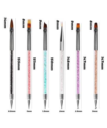 Nail Art Liner Brush Set - 6 Double-Sided Painting Pens for Gel Nails | DIY Nail Art Design Tools - Buy Online on GoSupps.com