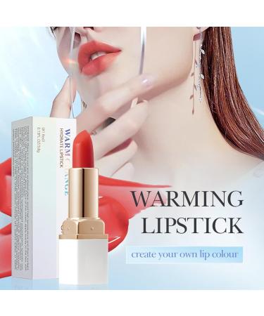 Red Warm Lipstick 38g with 50 Lip Brushes Temperature Lip Balm Full and Groomed Lips Waterproof Moisture Proof Dried Lipstick - Buy Online on GoSupps.com