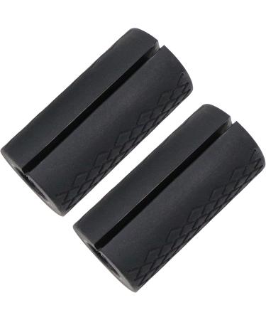 Langbar Handle Weight Lifting Dumbbell Pads - Slipproof Thick Grip for Bodybuilding & Fitness - 2 Silicone Grips Black - Buy Online on GoSupps.com