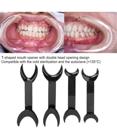 Buy T-Shaped Opener Lip Holder - Black Plastic 4 Pieces | Dental Intraoral Check & Double-Head Mouth Opener - Buy Online on GoSupps.com
