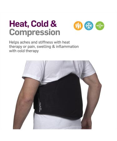 NatraCure Hot/Cold Compression Lumbar Support Back Brace - Pain Relief for Back Surgery Arthritis Sciatica & Sports Injuries - International Shipping Available - Buy Online on GoSupps.com